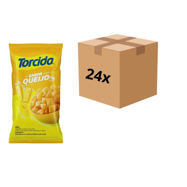 Salgadinho Torcida Queijo 60g Caixa 24 Unidades – TORCIDA