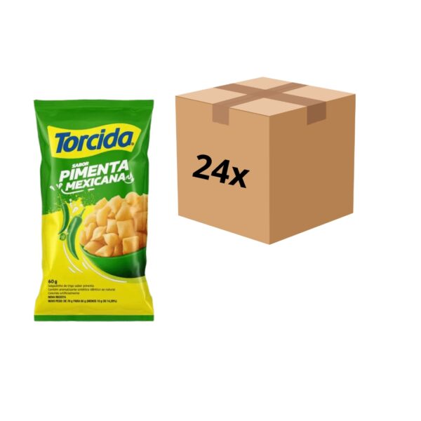 Salgadinho Torcida Pimenta Mexicana 60g Caixa 24 Unidades – TORCIDA