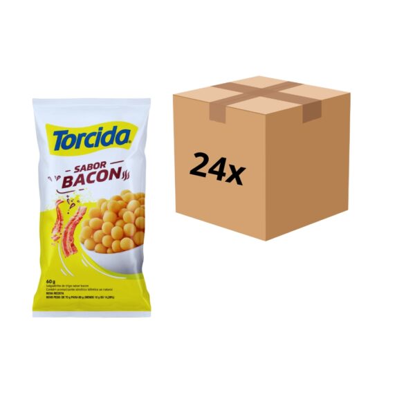 Salgadinho Torcida Bacon 60g Caixa 24 Unidades - TORCIDA